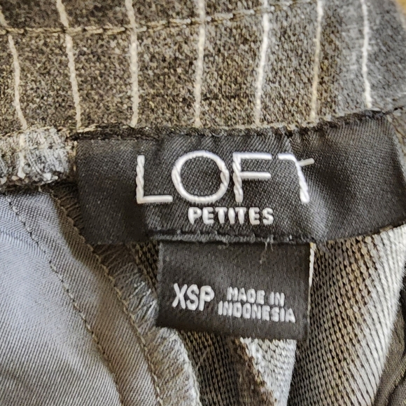 LOFT Women's Gray Pull On Drawnstring Semi-formal Pants size XS - Picture 3 of 11